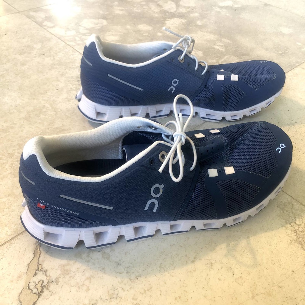 On Cloud Running Cloud 5 Women's Shoe - Blue / White - sz 8.5